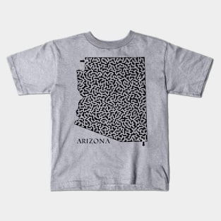 Arizona State Outline Maze & Labyrinth Kids T-Shirt